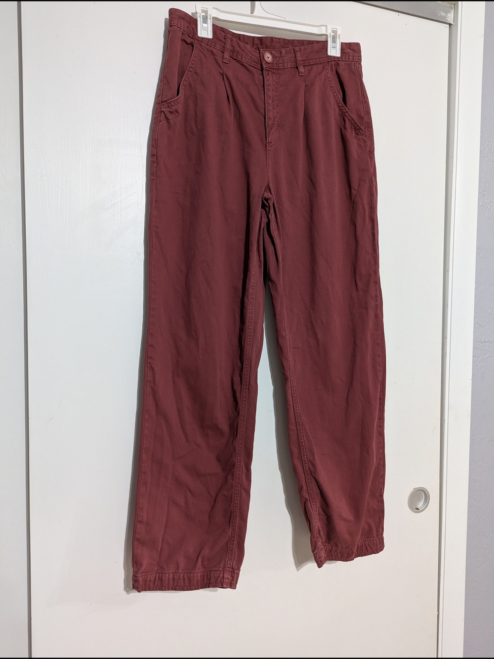 Free People Burgundy Chino Pants - Picture 2 of 7